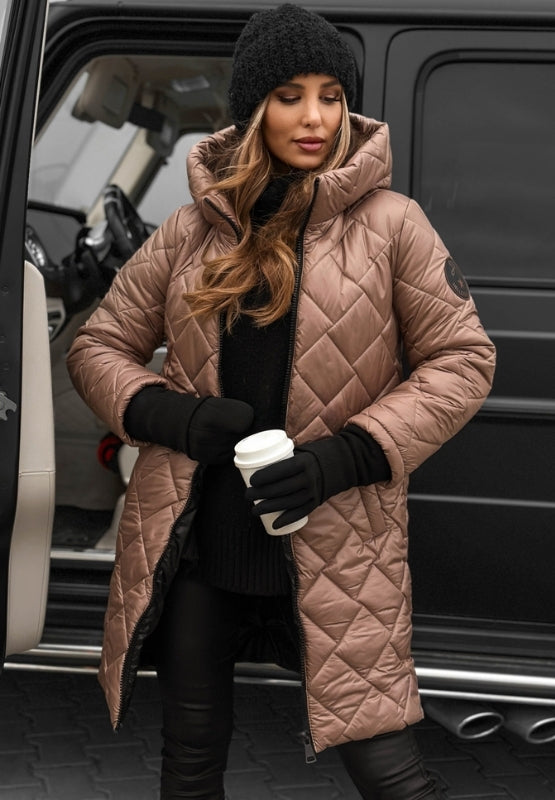 Vera – quilted coat with a hood for perfect warmth and elegance in winter