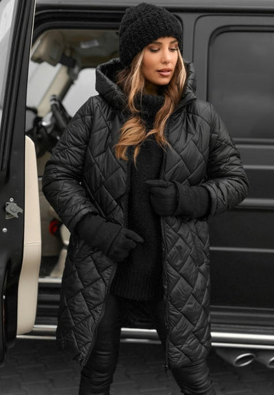 Vera – quilted coat with a hood for perfect warmth and elegance in winter