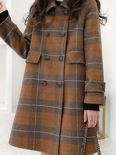 Mia – Tartan Tweed Coat