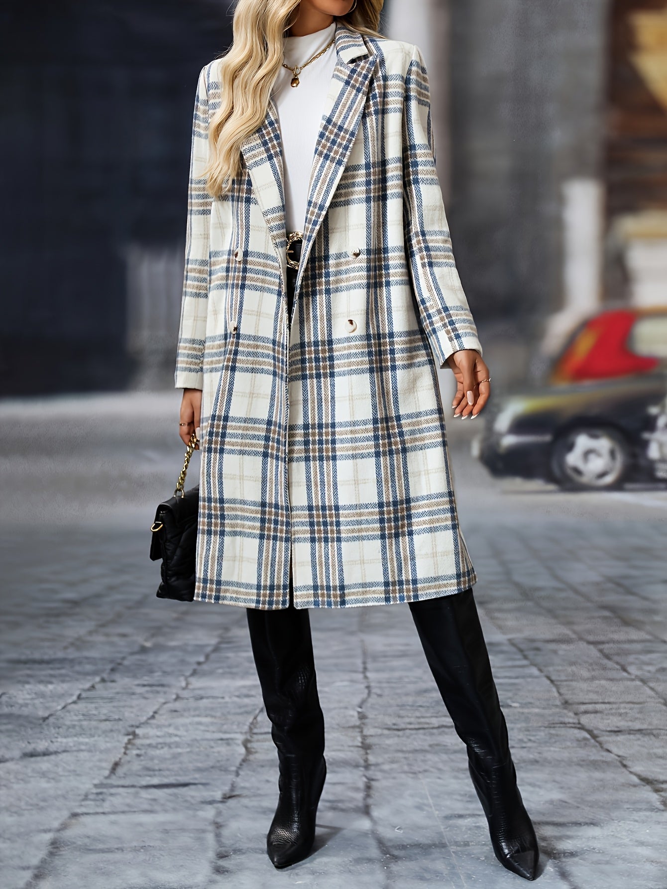 Charlotte – Premium Plaid Coat