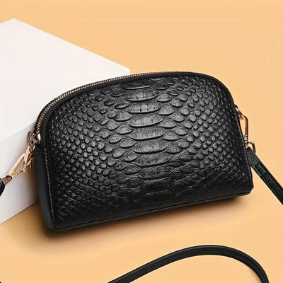 Cora | Belle mini shoulder bag in faux leather with crocodile pattern