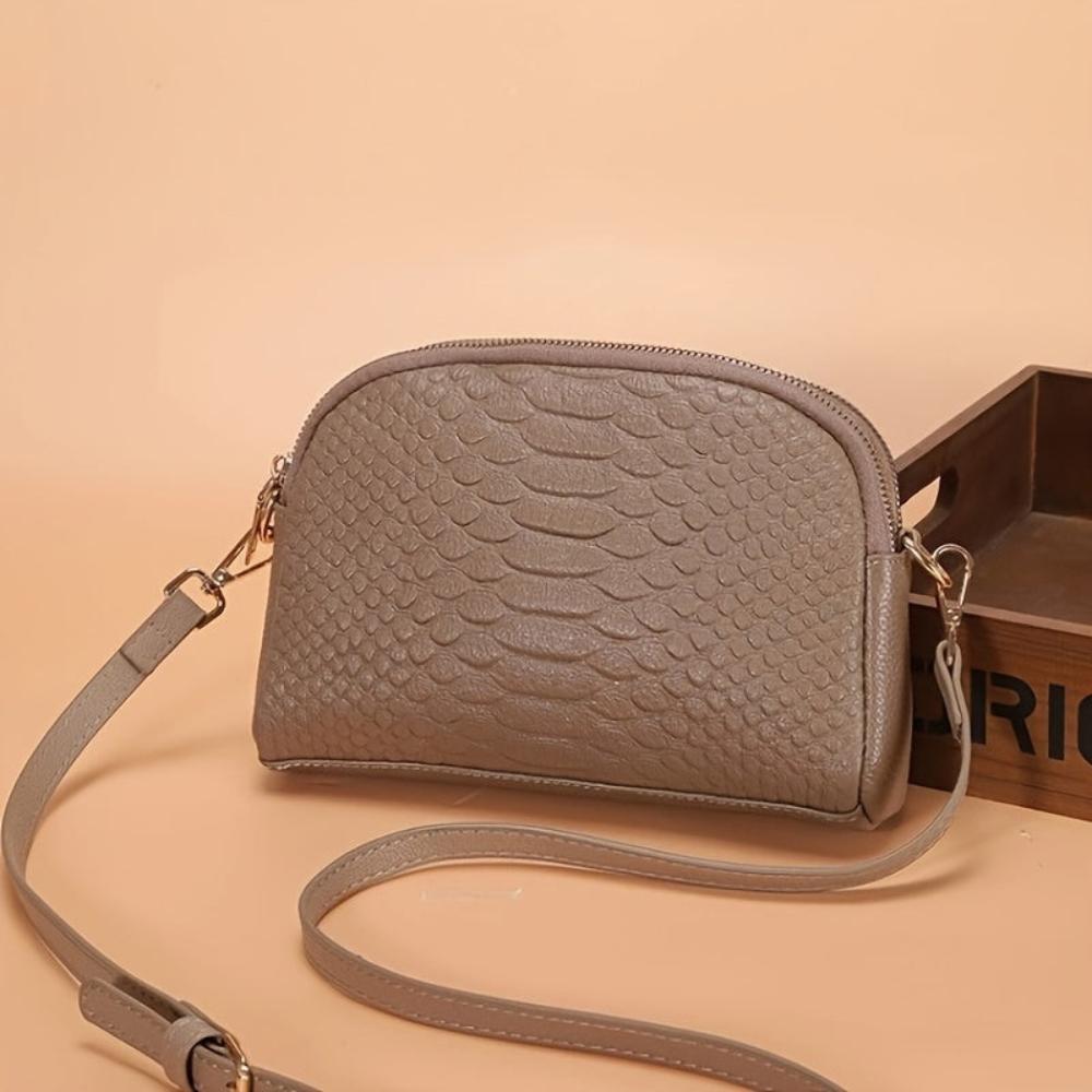 Cora | Belle mini shoulder bag in faux leather with crocodile pattern