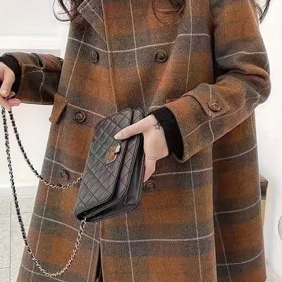 Mia – Tartan Tweed Coat