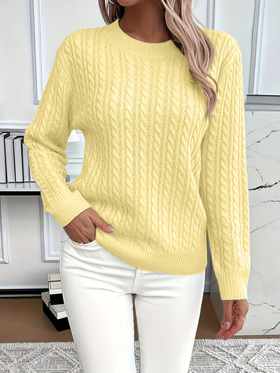 Antonella - Casual Loose-Fit Round Neck Sweater