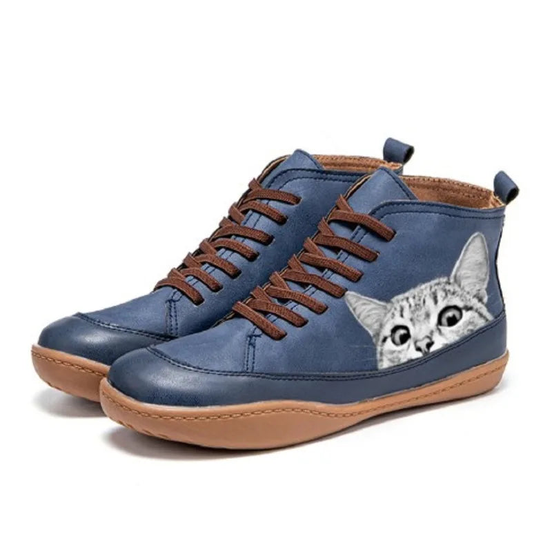 Mirie - Elegant Ankle Boots for Cat Lovers