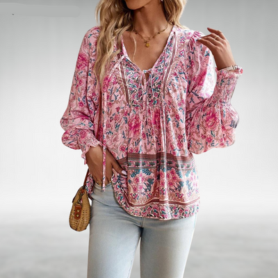 Sabrina - Boho Floral Top