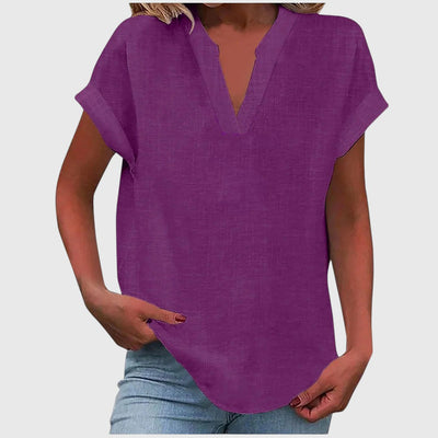 Dee - Relaxed V-Neck Blouse