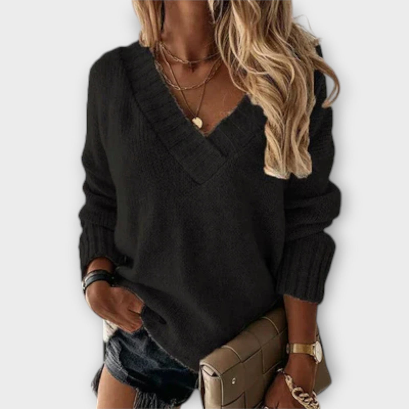 Avril - Cozy V-Neck Sweater