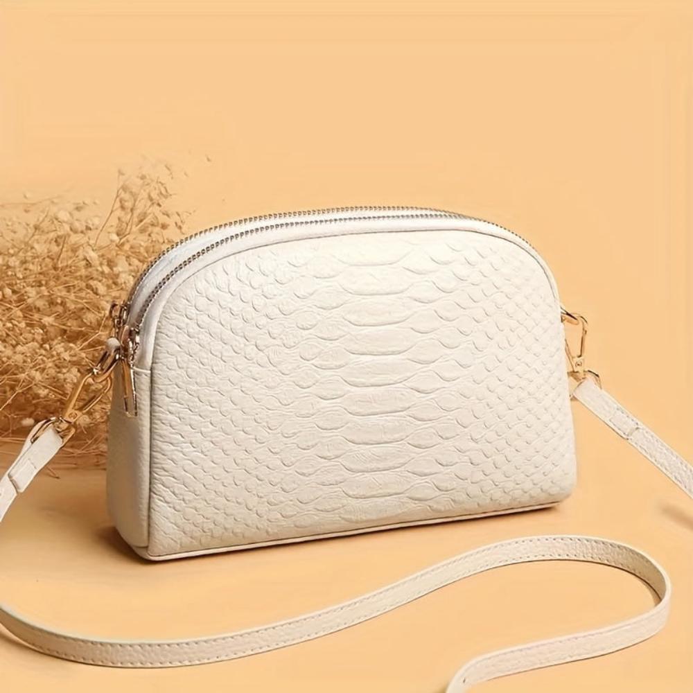 Cora | Belle mini shoulder bag in faux leather with crocodile pattern