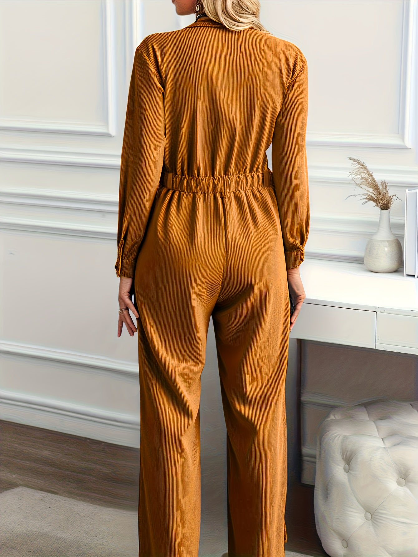 NORA | REFINED TEXTURE ELEGANT JUMPSUIT