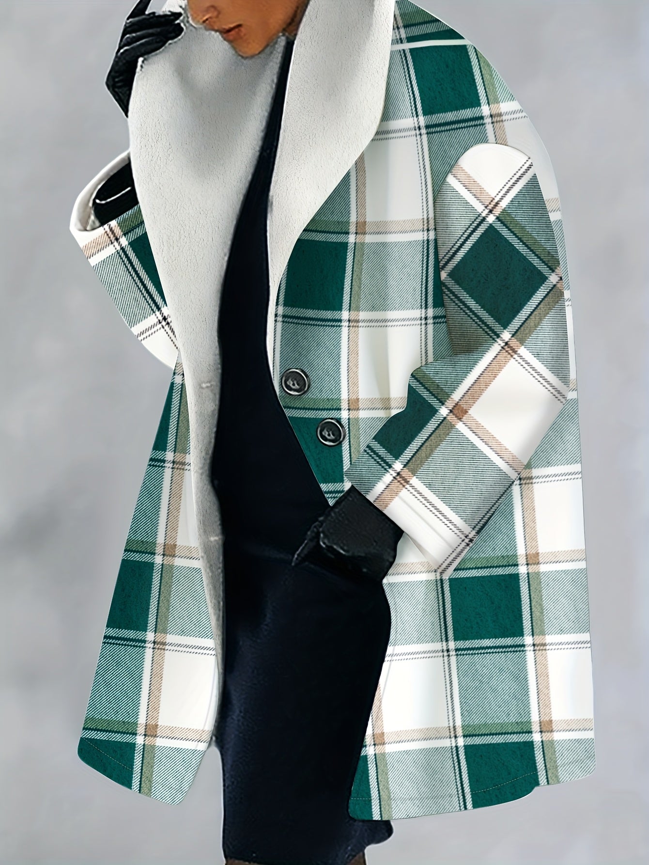 Emma – Green Plaid Coat
