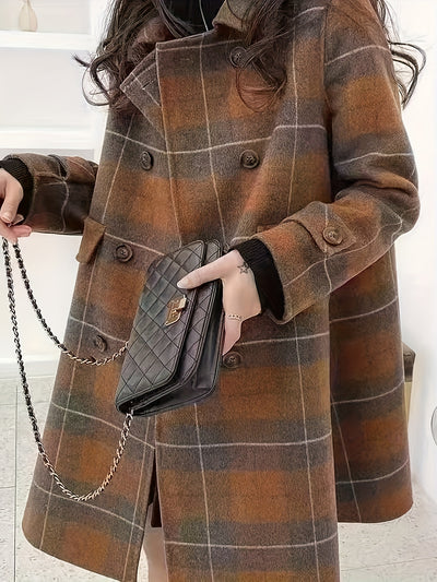 Mia – Tartan Tweed Coat