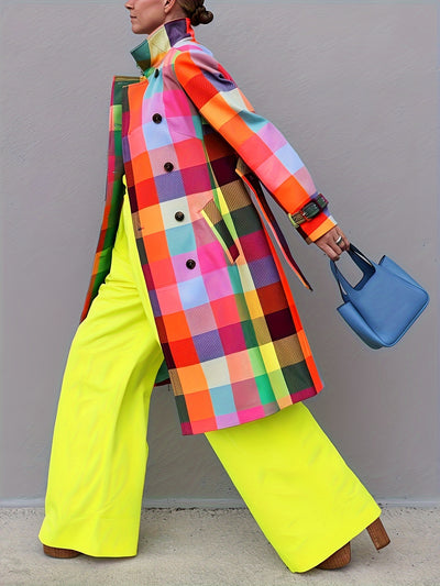 Grace –Colorful Plaid Coat
